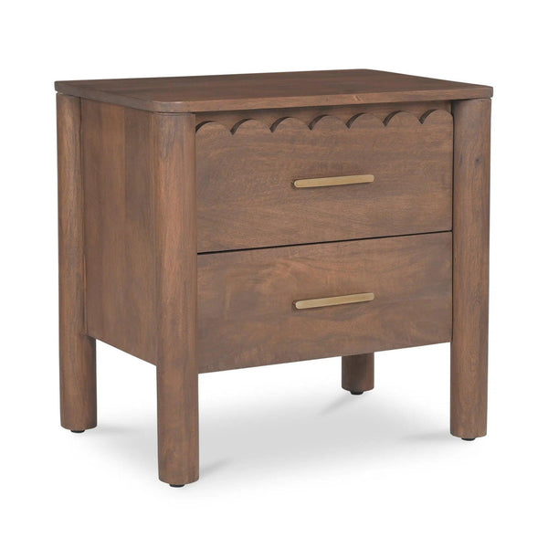 Wiley Wood Vintage Brown Nightstand Nightstands LOOMLAN By Moe's Home