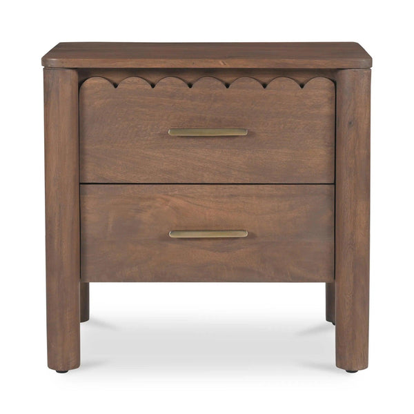 Wiley Wood Vintage Brown Nightstand Nightstands LOOMLAN By Moe's Home