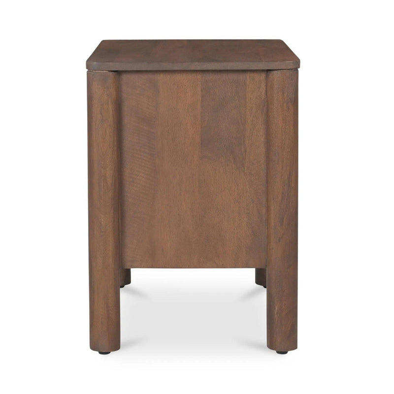 Wiley Wood Vintage Brown Nightstand Nightstands LOOMLAN By Moe's Home