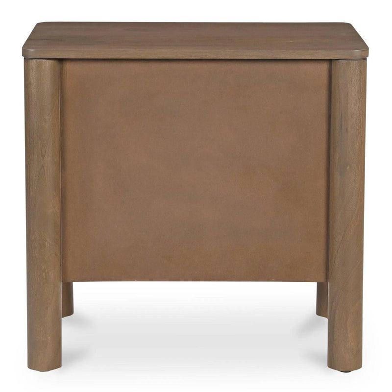 Wiley Wood Vintage Brown Nightstand Nightstands LOOMLAN By Moe's Home