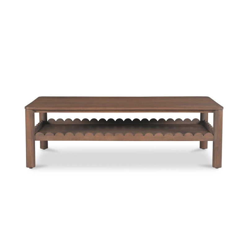 Wiley Wood Vintage Brown Rectangular Coffee Table Coffee Tables LOOMLAN By Moe's Home