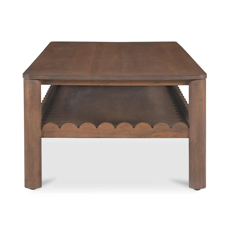 Wiley Wood Vintage Brown Rectangular Coffee Table Coffee Tables LOOMLAN By Moe's Home