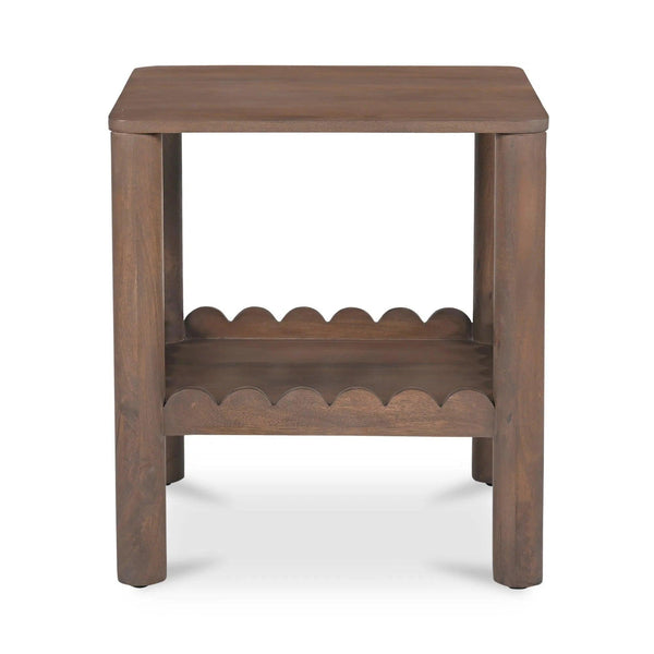 Wiley Wood Vintage Brown Square Side Table Side Tables LOOMLAN By Moe's Home