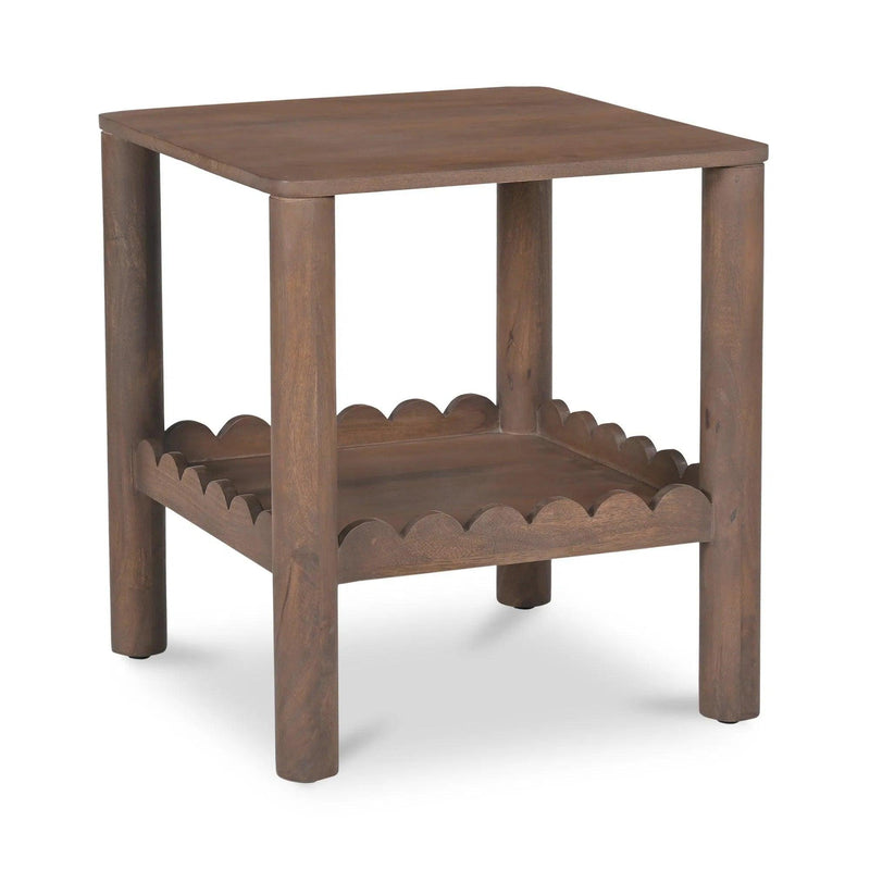 Wiley Wood Vintage Brown Square Side Table Side Tables LOOMLAN By Moe's Home