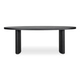 William Oak Veneer Black Oval Dining Table Dining Tables LOOMLAN By Moe's Home