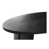 William Oak Veneer Black Oval Dining Table Dining Tables LOOMLAN By Moe's Home