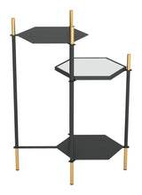 William Side Table Gold & Black Side Tables LOOMLAN By Zuo Modern