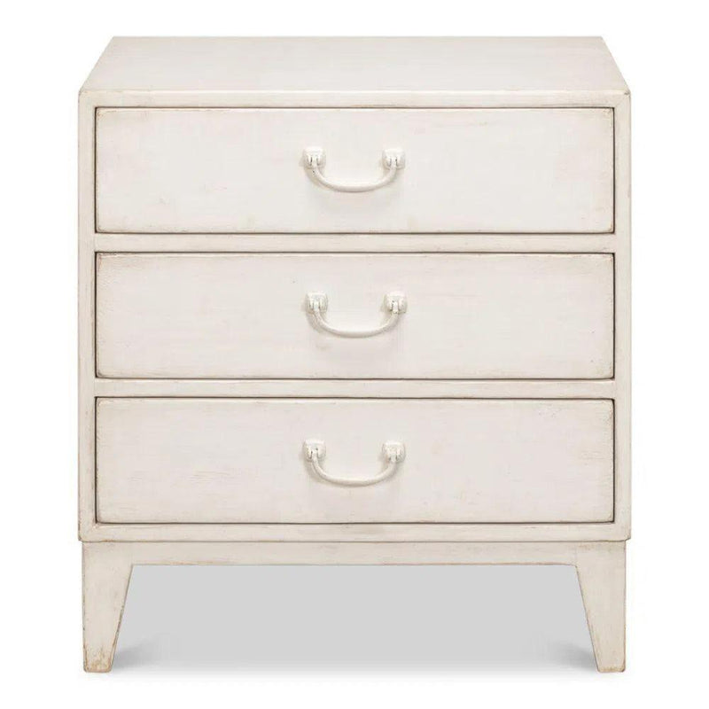 Willow 3 Drawer Commode Antique White Dressers LOOMLAN By Sarreid