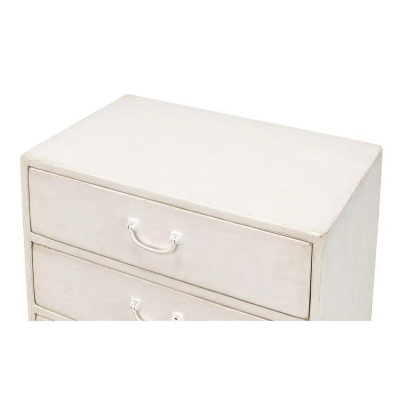 Willow 3 Drawer Commode Antique White Dressers LOOMLAN By Sarreid