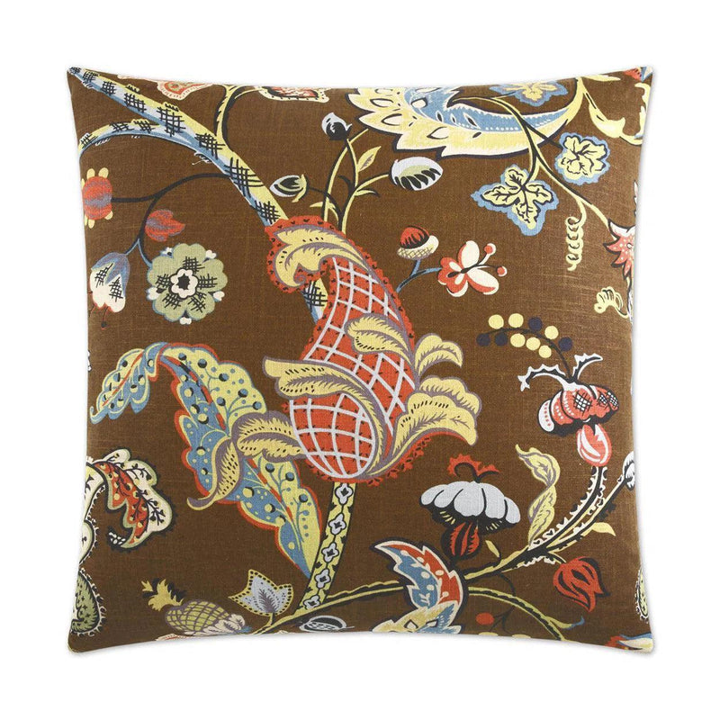 Wilmington Chocolate Brown Throw Pillow With Insert Throw Pillows LOOMLAN By D.V. Kap