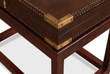 Winchester Box On Stand Leather Accent Cabinet Side Tables LOOMLAN By Sarreid