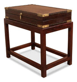 Winchester Box On Stand Leather Accent Cabinet Side Tables LOOMLAN By Sarreid