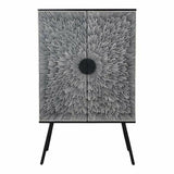 Wine Cabinet Black and White Retro Bar Home Bar Cabinets LOOMLAN By Moe's Home