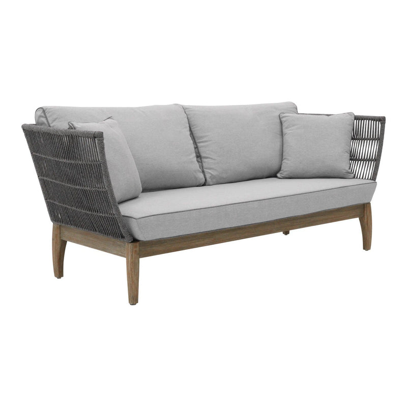 Wings 3 Seat Sofa - Mixed Grey Outdoor Sofa Outdoor Sofas & Loveseats LOOMLAN By Seasonal Living