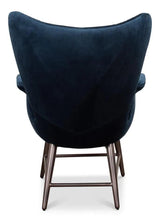 Wings Accent Chair Blue Velvet - Egg Chair Accent Chairs LOOMLAN By Sarreid