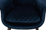 Wings Accent Chair Blue Velvet - Egg Chair Accent Chairs LOOMLAN By Sarreid