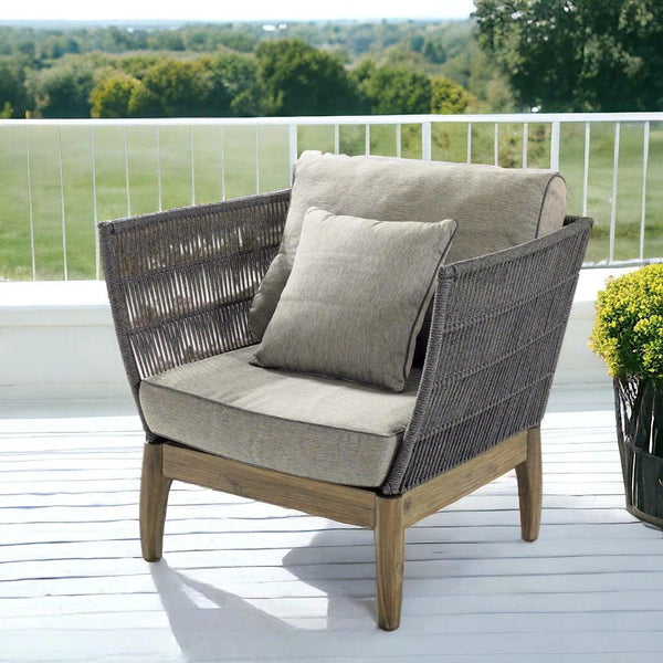 Wings Lounge Chair Set of Two - Mixed Grey Outdoor Lounge Chairs Outdoor Lounge Chairs LOOMLAN By Seasonal Living