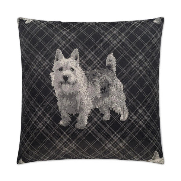 Winkie Black Throw Pillow With Insert Throw Pillows LOOMLAN By D.V. Kap