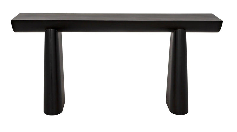 Winston Black Steel Rectangle Console Table Console Tables LOOMLAN By Noir