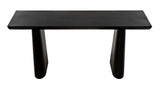 Winston Black Steel Rectangle Console Table Console Tables LOOMLAN By Noir