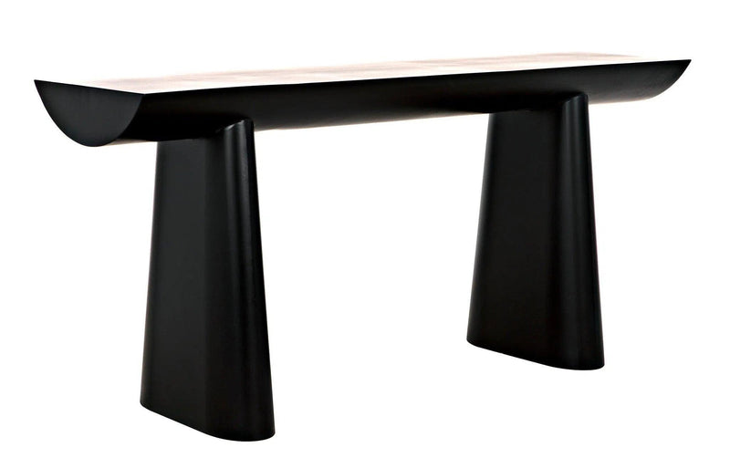 Winston Black Steel Rectangle Console Table Console Tables LOOMLAN By Noir