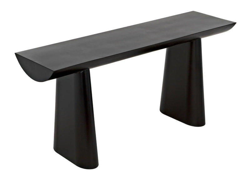 Winston Black Steel Rectangle Console Table Console Tables LOOMLAN By Noir