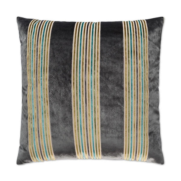 Winston Grey Throw Pillow With Insert Throw Pillows LOOMLAN By D.V. Kap