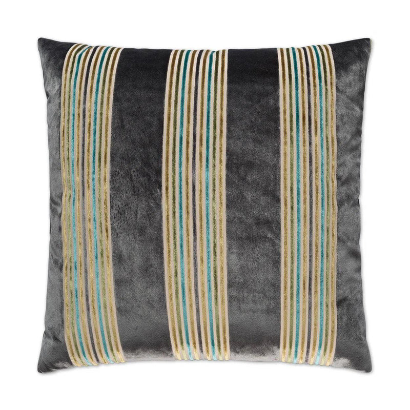 Winston Grey Throw Pillow With Insert Throw Pillows LOOMLAN By D.V. Kap