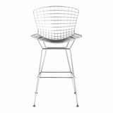 Wire Bar Chair (Set of 2) Chrome Bar Stools LOOMLAN By Zuo Modern