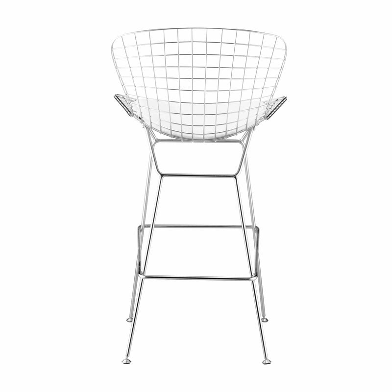 Wire Bar Chair (Set of 2) Chrome Bar Stools LOOMLAN By Zuo Modern