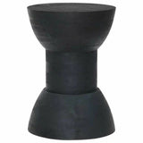 Wisdom Table Stool Matte Black Side Tables LOOMLAN By Zuo Modern