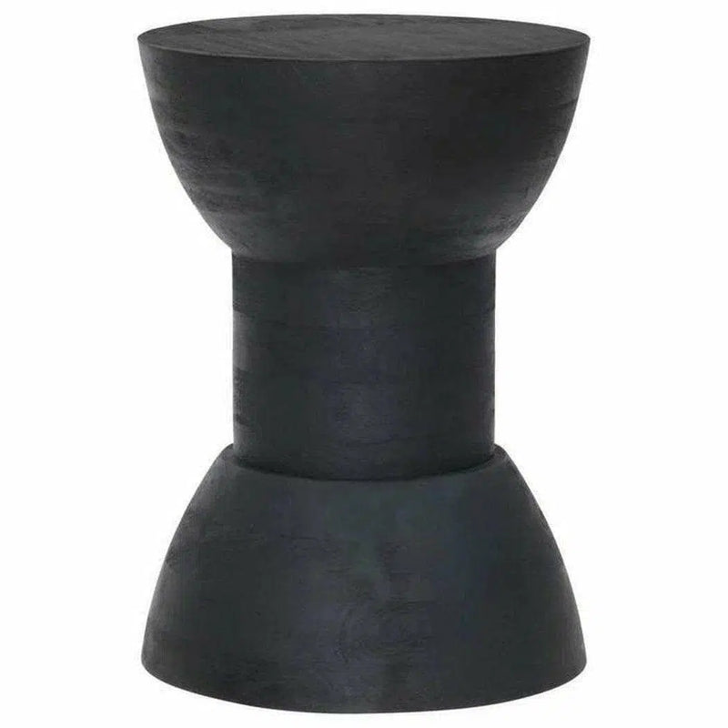 Wisdom Table Stool Matte Black Side Tables LOOMLAN By Zuo Modern