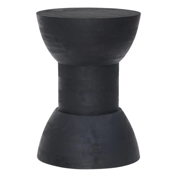 Wisdom Table Stool Matte Black Side Tables LOOMLAN By Zuo Modern