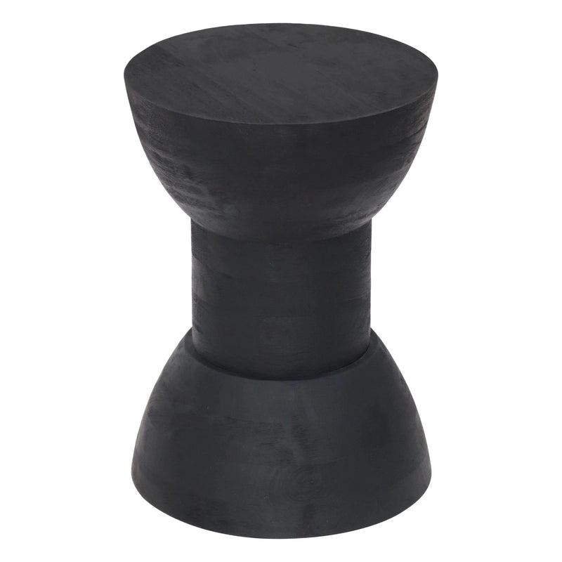 Wisdom Table Stool Matte Black Side Tables LOOMLAN By Zuo Modern