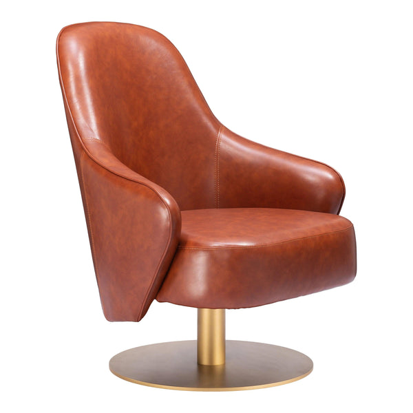 Withby Brown Armless Accent Chair Club Chairs LOOMLAN By Zuo Modern