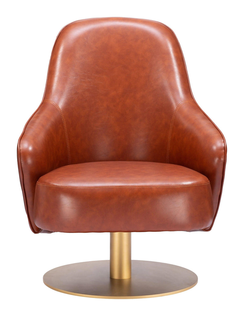 Withby Brown Armless Accent Chair Club Chairs LOOMLAN By Zuo Modern