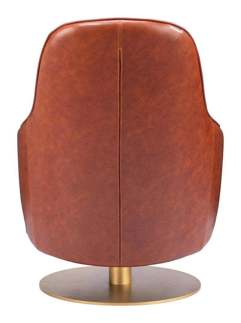 Withby Brown Armless Accent Chair Club Chairs LOOMLAN By Zuo Modern