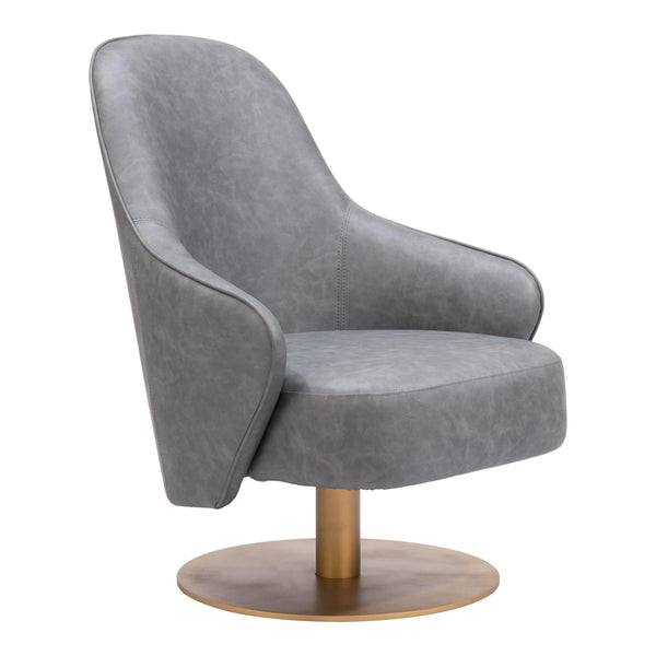 Withby Gray Armless Accent Chair Club Chairs LOOMLAN By Zuo Modern