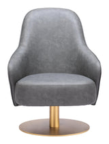 Withby Gray Armless Accent Chair Club Chairs LOOMLAN By Zuo Modern