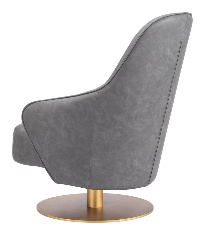 Withby Gray Armless Accent Chair Club Chairs LOOMLAN By Zuo Modern