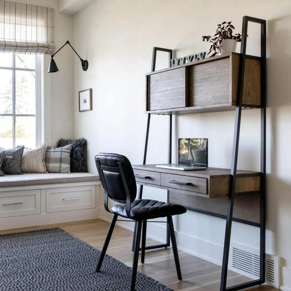 Wood Rustic Desk With Drawers Irondale Modular Desk Home Office Desks LOOMLAN By LH Imports