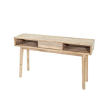 Wood Top Wood Base Color Slim Console Sofa Table with Shelves Console Tables LOOMLAN By LH Imports