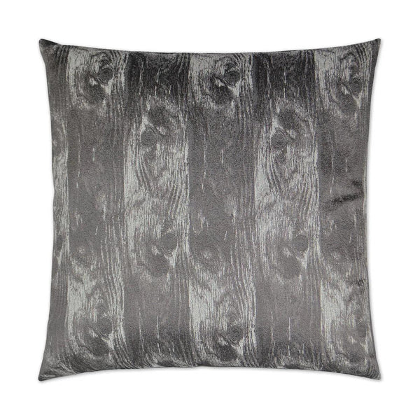 Woodgrain Ash Grey Throw Pillow With Insert Throw Pillows LOOMLAN By D.V. Kap