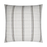 Wooly Bully Snow Stripes Textured White Grey Large Throw Pillow With Insert Throw Pillows LOOMLAN By D.V. Kap