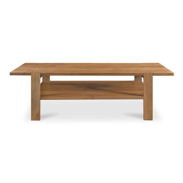 Workshop Natural Mango Wood Rectangular Coffee Table Coffee Tables LOOMLAN By Moe's Home