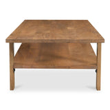 Workshop Natural Mango Wood Rectangular Coffee Table Coffee Tables LOOMLAN By Moe's Home