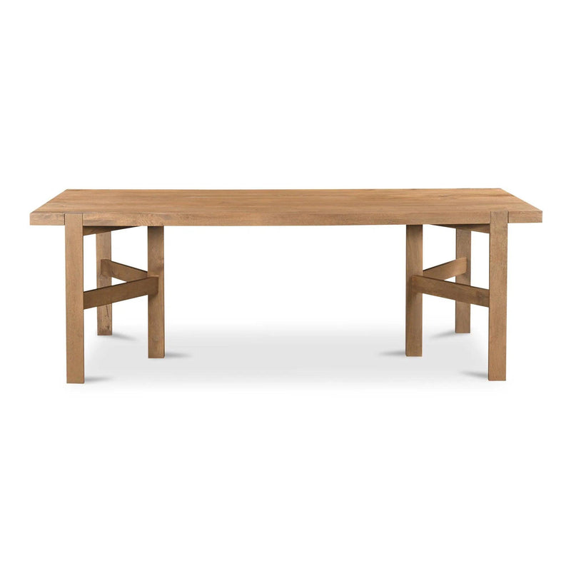 Workshop Natural Mango Wood Rectangular Dining Table Dining Tables LOOMLAN By Moe's Home