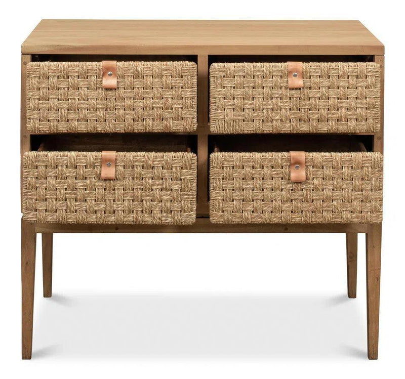 Woven Front Chest Of Four Drawers Chests LOOMLAN By Sarreid