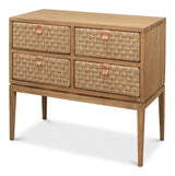 Woven Front Chest Of Four Drawers Chests LOOMLAN By Sarreid