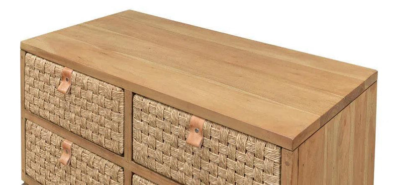 Woven Front Chest Of Four Drawers Chests LOOMLAN By Sarreid